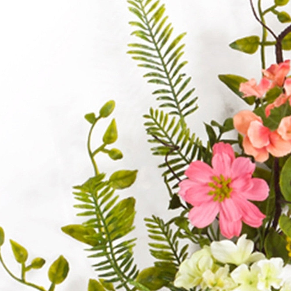 Pink and Green Spring Berry Artificial Wreath 27"