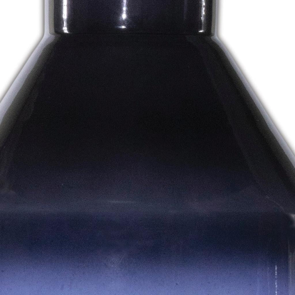 Blue Round Glass Table Vase 7"